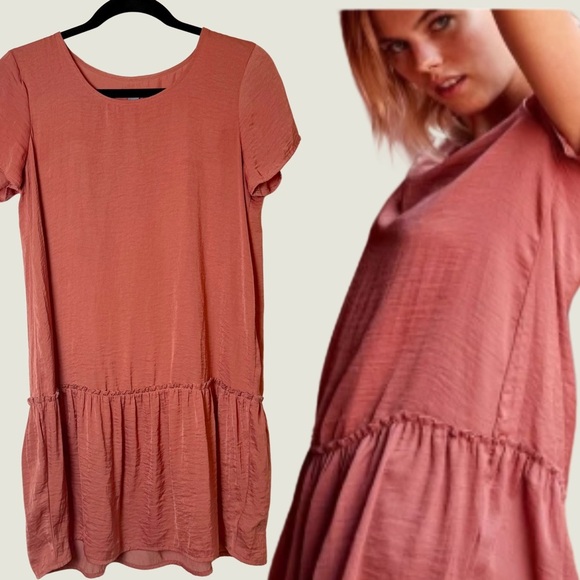 aerie Dresses & Skirts - Aerie | Drop Waist Mini Dress | Dusty Rose | Small